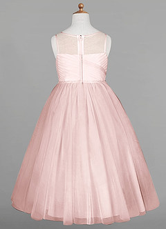 Azazie Brienne vestidos de niña de las flores Vestido de Rosa Rubor de Tul de Princesa con Lentejuela image6