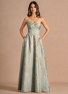 Vestido Azul Vintage Largo Kersti image3