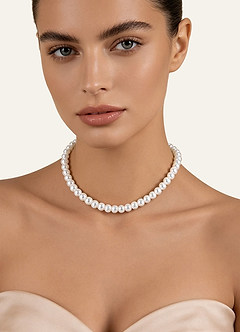 front Collar clásico de perlas