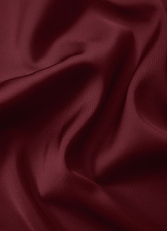 front Julian Cabernet Stretch Satin Dress Shirt
