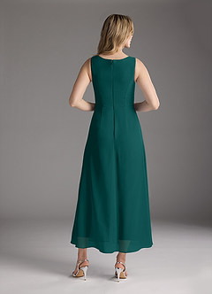 Azazie Anitta Kleider für die Brautmutter Overall/Jumpsuit Plissee Stretch-Krepp Kleid Pfau image6
