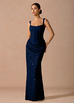 Niamh Maxi Klänning Marin image1