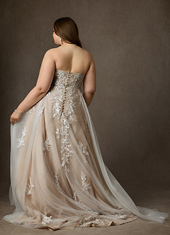 Azazie Keri Suknie ślubne Suknia balowa Bez ramiączek Sznurówka Pociąg sądowy Sukienka image14