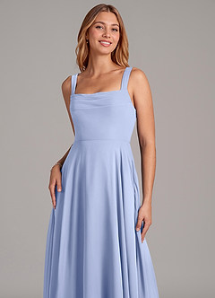 Azazie Shaude Brautjungfernkleider A-Linie Plissee Chiffon Kleid Eis image5