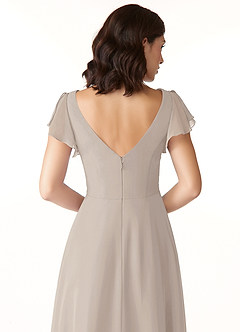 Azazie Omari Bridesmaid Dresses Frost A-Line Chiffon Dress image6