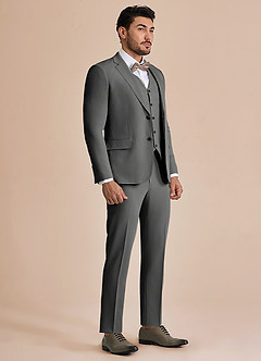 front William Charcoal Comfort Blend 3-piece suit