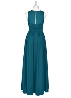 Azazie Nina Bridesmaid Dresses Ink Blue A-Line Pleated Chiffon Dress image7