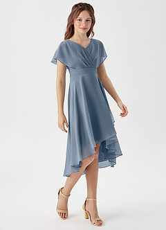 Azazie Graciela Junior Twilight A-Line Pleated Chiffon Dress image5