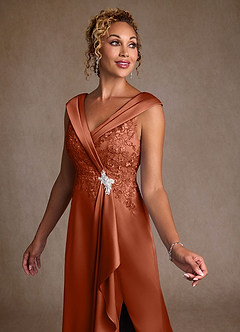 Azazie Santa Monica Mother of the Bride Dresses Cedar Rose A-Line Lace Dress image5