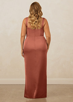Christian Siriano Bridal for Azazie 1017 Bridesmaid Dresses Clay Sheath Sweetheart Neckline Stretch Satin Dress image11