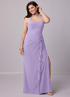 Barbie ♥ Azazie Bridesmaid Dresses Lilac Sheath Strapless Chiffon Convertible Dress image6