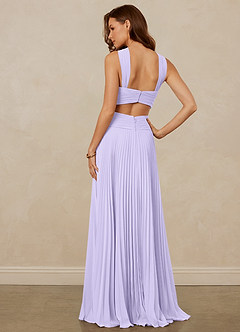 Christian Siriano Bridal for Azazie 1009 Bridesmaid Dresses Lilac A-Line Pleated Chiffon Dress image4