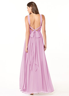 Azazie Dionne Bridesmaid Dresses Candy Pink A-Line Corset Chiffon Dress image2