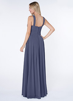 Azazie Kaleigh Bridesmaid Dresses Stormy A-Line Pleated Chiffon Dress image4