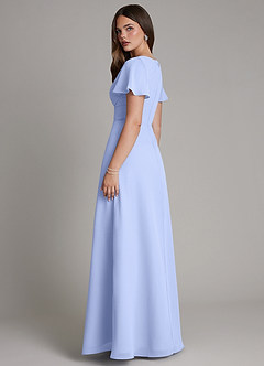 Azazie Kaya Schlussverkauf Eine Linie Plissee Chiffon Kleid Eis image2