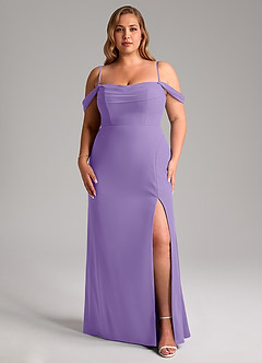 Azazie Saige Bridesmaid Dresses Tahiti A-Line Off the Shoulder Chiffon Convertible Dress image14