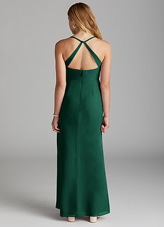 Azazie Becca Junior Robe Sirène en Mousseline de soie émeraude image2