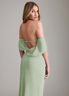 Azazie Lusinda Suknie dla druhen Syrena Zza ramienia Szyfon Do ziemi Sukienka image3