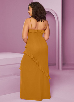 Barbie ♥ Azazie Jurken voor bruidsmeisjes Jurk van Chiffon met Kolom Boterbabbelaar image10