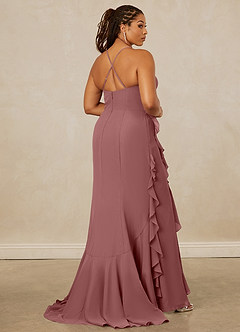Christian Siriano Bridal for Azazie 1006 Bridesmaid Dresses Desert Rose Mermaid Ruched Chiffon Dress image15
