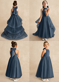Azazie Bev Flower Girl Dresses Neptune A-Line Convertible Tulle Dress image2