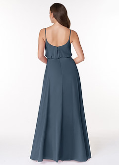 Azazie Lupe Final Sale Neptune A-Line Scoop Blouson Chiffon Dress image2