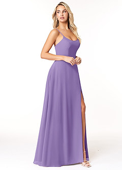 Azazie Moira Bridesmaid Dresses Tahiti A-Line Scoop Chiffon Dress image4