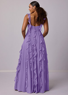 Barbie ♥ Azazie Robes de demoiselle d'honneur Robe Trapèze en Mousseline de soie avec poches Tahiti image11
