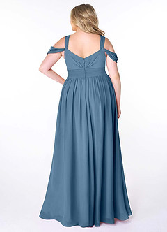 Azazie Lianne Bridesmaid Dresses Bermuda A-Line Off the Shoulder Chiffon Dress image9