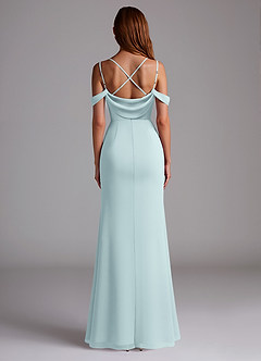 Azazie Callan Bridesmaid Dresses Mist Mermaid Pleated Chiffon Convertible Dress image2