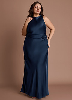 Evadne Navy Open Back Dress image6