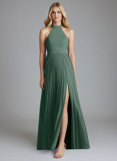 Azazie Keita Final Sale Black A-Line Pleated Chiffon Dress image5