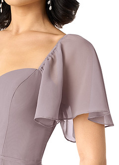 Azazie Chloe Bridesmaid Dresses Dusk A-Line Sweetheart Neckline Chiffon Dress image6
