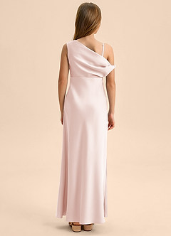 Azazie Emerson Junior Abito Tubino in Raso Elasticizzato a Spalla Scoperta Rosa Rossore image2