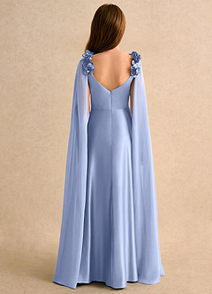 Azazie Rosita Girls Formal Flower Girl Klänningar Klänning A-Line i Stretch Satin Plisserad image2