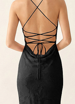 Natasha Black Jacquard Corset Mermaid Summer Dress image7