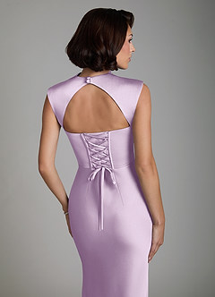 Azazie Lumia Robes de demoiselle d'honneur Robe Fourreau en Satin extensible Corset Frostiges Flieder image3