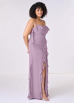 Barbie ♥ Azazie Robes de demoiselle d'honneur Robe Fourreau en Mousseline de soie Arc Glycine image9