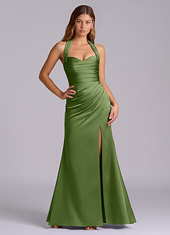 Azazie Destiny Suknie dla druhen Syrena Dekolt w kształcie serca Satyna elastyczna Do ziemi Sukienka image6