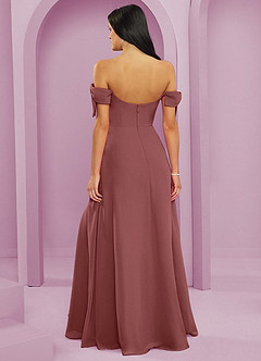 Barbie ♥ Azazie Bridesmaid Dresses Amethyst A-Line Off the Shoulder Chiffon Convertible Dress image2