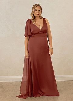 Christian Siriano Bridal for Azazie 1011 Bridesmaid Dresses Auburn Mermaid Bow Stretch Satin Dress image11