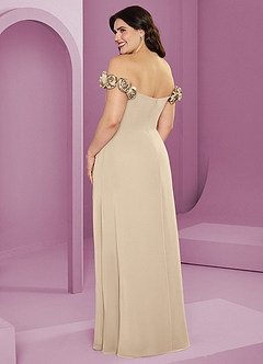 Barbie ♥ Azazie Bridesmaid Dresses Champagne A-Line Off the Shoulder Chiffon Convertible Dress image12