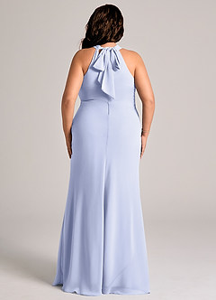 Azazie Doretta Bridesmaid Dresses Lavender Mermaid Pleated Chiffon Dress image7