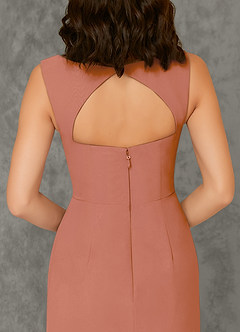 Azazie Flori Bridesmaid Dresses MAI TAI Sheath Square Neckline Chiffon Dress image3