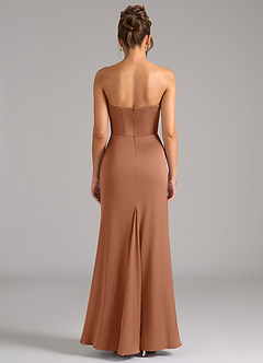 Azazie Debby Bridesmaid Dresses Bronzer Mermaid Strapless Stretch Satin Convertible Dress image7