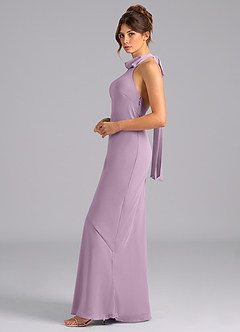 Azazie Velli Bridesmaid Dresses Wisteria Mermaid Bow Chiffon Dress image5