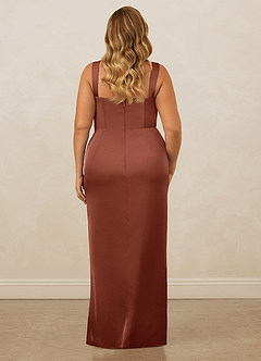 Christian Siriano Bridal for Azazie 1017 Bridesmaid Dresses Clay Sheath Sweetheart Neckline Stretch Satin Dress image11