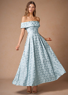 Maelys Ice Blue Midi Dress image3
