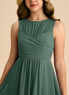 Azazie Skyla Junior A-Linie Plissee Chiffon Kleid Seemoos image7