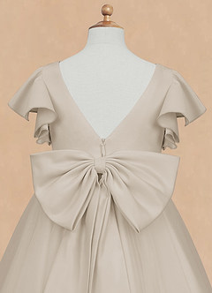 Azazie Kaeya Flower Girl Dresses Frost A-Line Bow Tulle Dress image8